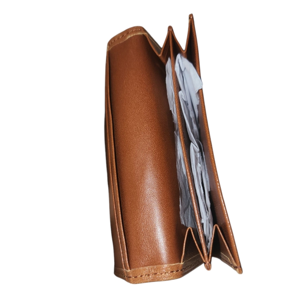 Yves Saint Laurent Leather Card Case Wallet In Brown - Picture 6 of 7